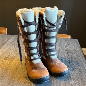 Timberland Brown and Tan Winter Boots